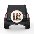 CHRISTMAS GOLDEN RETRIEVER WHITE TIRE COVER