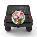 CHRISTMAS IS MY FAVORITE SILVER CARBON FIBER TIRE COVER