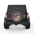 CHRISTMAS PUGS AND HUGS BLACK CARBON FIBER TIRE COVER