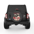 CHRISTMAS PUGS AND HUGS BLACK TIRE COVER