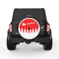 CHRISTMAS SCENE WHITE TIRE COVER