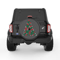 CHRISTMAS TREE DOGS BLACK CARBON FIBER TIRE COVER