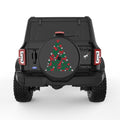 CHRISTMAS TREE DOGS BLACK TIRE COVER