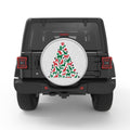 CHRISTMAS TREE DOGS BLACK TIRE COVER