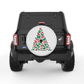 CHRISTMAS TREE DOGS PEARL  WHITE CARBON FIBER TIRE COVER