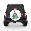 CHRISTMAS TREE DOGS WHITE TIRE COVER