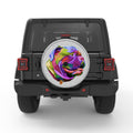 COLORFUL BULLDOG WHITE TIRE COVER