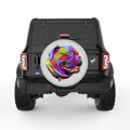 COLORFUL BULLDOG SILVER CARBON FIBER TIRE COVER