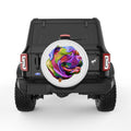 COLORFUL BULLDOG PEARL  WHITE CARBON FIBER TIRE COVER