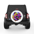 COLORFUL BULLDOG WHITE TIRE COVER