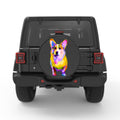 COLORFUL CORGI PEARL  WHITE CARBON FIBER TIRE COVER