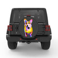 COLORFUL CORGI BLACK CARBON FIBER TIRE COVER