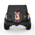 COLORFUL CORGI BLACK TIRE COVER
