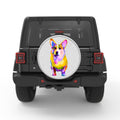 COLORFUL CORGI BLACK TIRE COVER