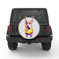 COLORFUL CORGI SILVER CARBON FIBER TIRE COVER