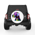 COLORFUL GREAT DANE WHITE TIRE COVER
