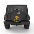 COLORFUL HAMBURGER PEARL  WHITE CARBON FIBER TIRE COVER