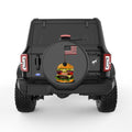 COLORFUL HAMBURGER BLACK CARBON FIBER TIRE COVER