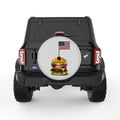 COLORFUL HAMBURGER SILVER CARBON FIBER TIRE COVER