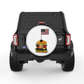 COLORFUL HAMBURGER WHITE TIRE COVER