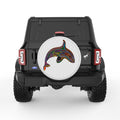 COLORFUL KILLER WHALE PEARL  WHITE CARBON FIBER TIRE COVER