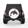 COLORFUL KILLER WHALE WHITE TIRE COVER