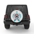 OCEAN COLOR TURTLE SILVER CARBON FIBER TIRE COVER
