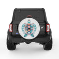 OCEAN COLOR TURTLE PEARL  WHITE CARBON FIBER TIRE COVER