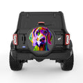 COLORFUL WEIMARANER BLACK CARBON FIBER TIRE COVER