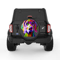 COLORFUL WEIMARANER BLACK TIRE COVER