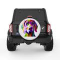 COLORFUL WEIMARANER PEARL  WHITE CARBON FIBER TIRE COVER