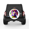 COLORFUL WEIMARANER WHITE TIRE COVER