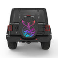 COLORFUL WHALE TAIL PEARL  WHITE CARBON FIBER TIRE COVER