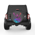 COLORFUL WHALE TAIL BLACK CARBON FIBER TIRE COVER