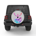 COLORFUL WHALE TAIL WHITE TIRE COVER