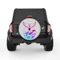 COLORFUL WHALE TAIL SILVER CARBON FIBER TIRE COVER