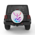 COLORFUL WHALE TAIL BLACK TIRE COVER
