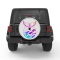 COLORFUL WHALE TAIL SILVER CARBON FIBER TIRE COVER