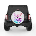 COLORFUL WHALE TAIL PEARL  WHITE CARBON FIBER TIRE COVER