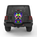 COLORFUL YORKSHIRE TERRIER BLACK CARBON FIBER TIRE COVER
