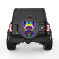 COLORFUL YORKSHIRE TERRIER BLACK CARBON FIBER TIRE COVER