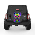 COLORFUL YORKSHIRE TERRIER BLACK TIRE COVER