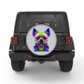 COLORFUL YORKSHIRE TERRIER WHITE TIRE COVER