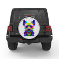 COLORFUL YORKSHIRE TERRIER BLACK TIRE COVER