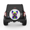 COLORFUL YORKSHIRE TERRIER PEARL  WHITE CARBON FIBER TIRE COVER