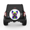 COLORFUL YORKSHIRE TERRIER WHITE TIRE COVER