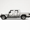CORAL REEF SIDE GRAPHIC DECAL FITS JEEP GLADIATOR
