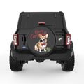 CORGI CHRISTMAS DOG BLACK TIRE COVER