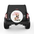 CORGI CHRISTMAS DOG WHITE TIRE COVER