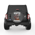 CUTE BUT FERAL BLACK CARBON FIBER TIRE COVER